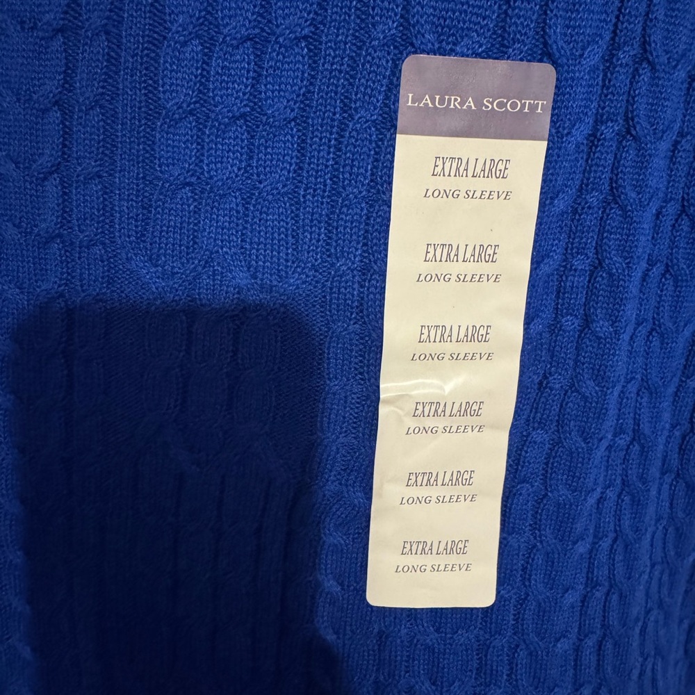 NWT BEAUTIFUL Royal Blue Turtleneck Sweater  XLARGE   #T - Picture 6 of 11
